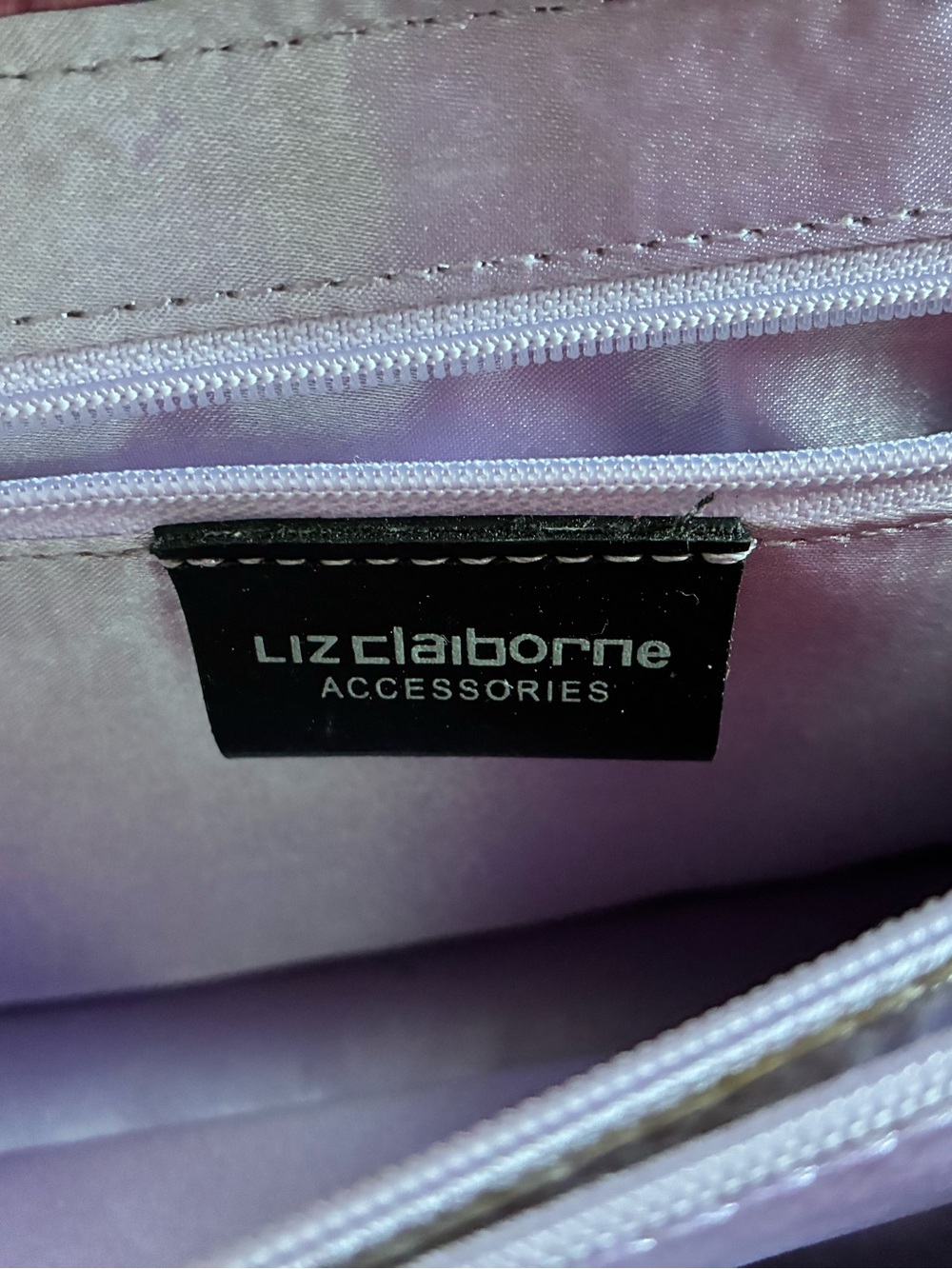 Liz Claiborne Pink and Lilac Quilted with charms purse - Picture 5 of 10